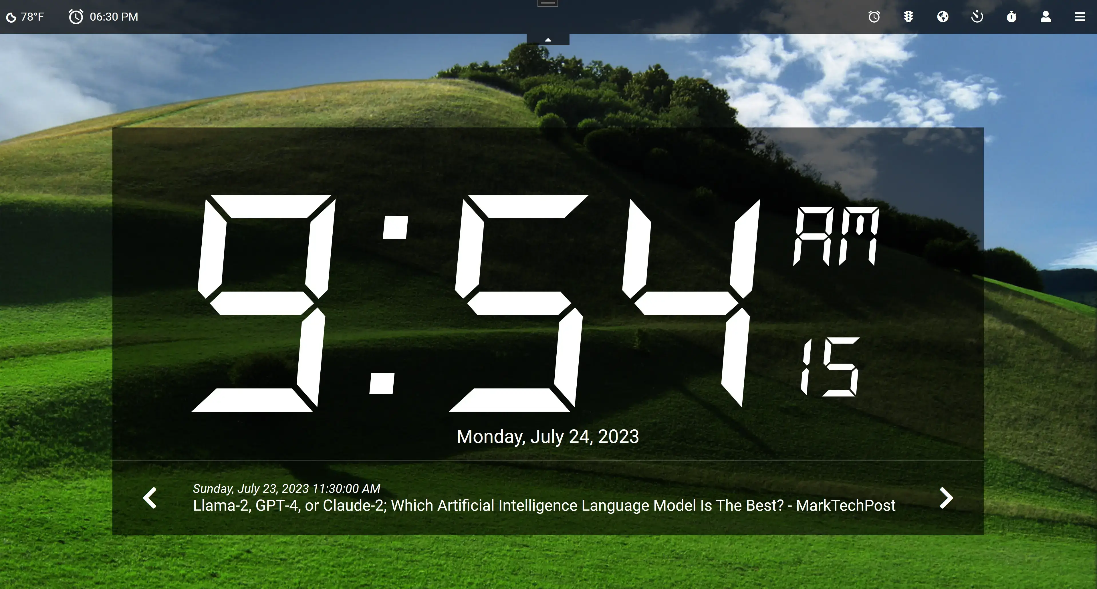 Olive Clock Screenshot