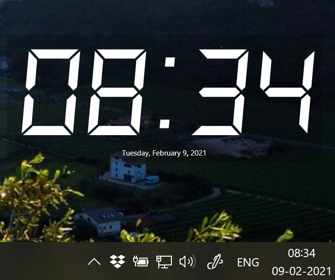 popout clock screenshot