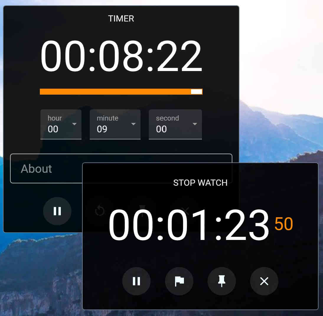 timer and stopwatch screenshot